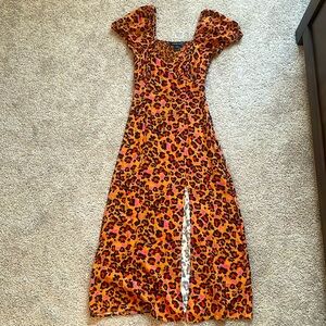 French connection cheetah print dress